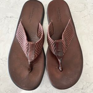 To Boot Mens 13 Adam Derrick Handmade Leather & Rubber Soled Thong Sandals Shoes